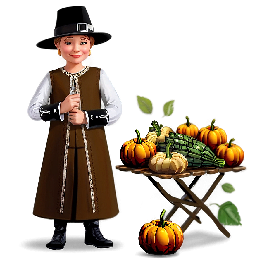 Download Thanksgiving Pilgrim Png Waj76 | Wallpapers.com