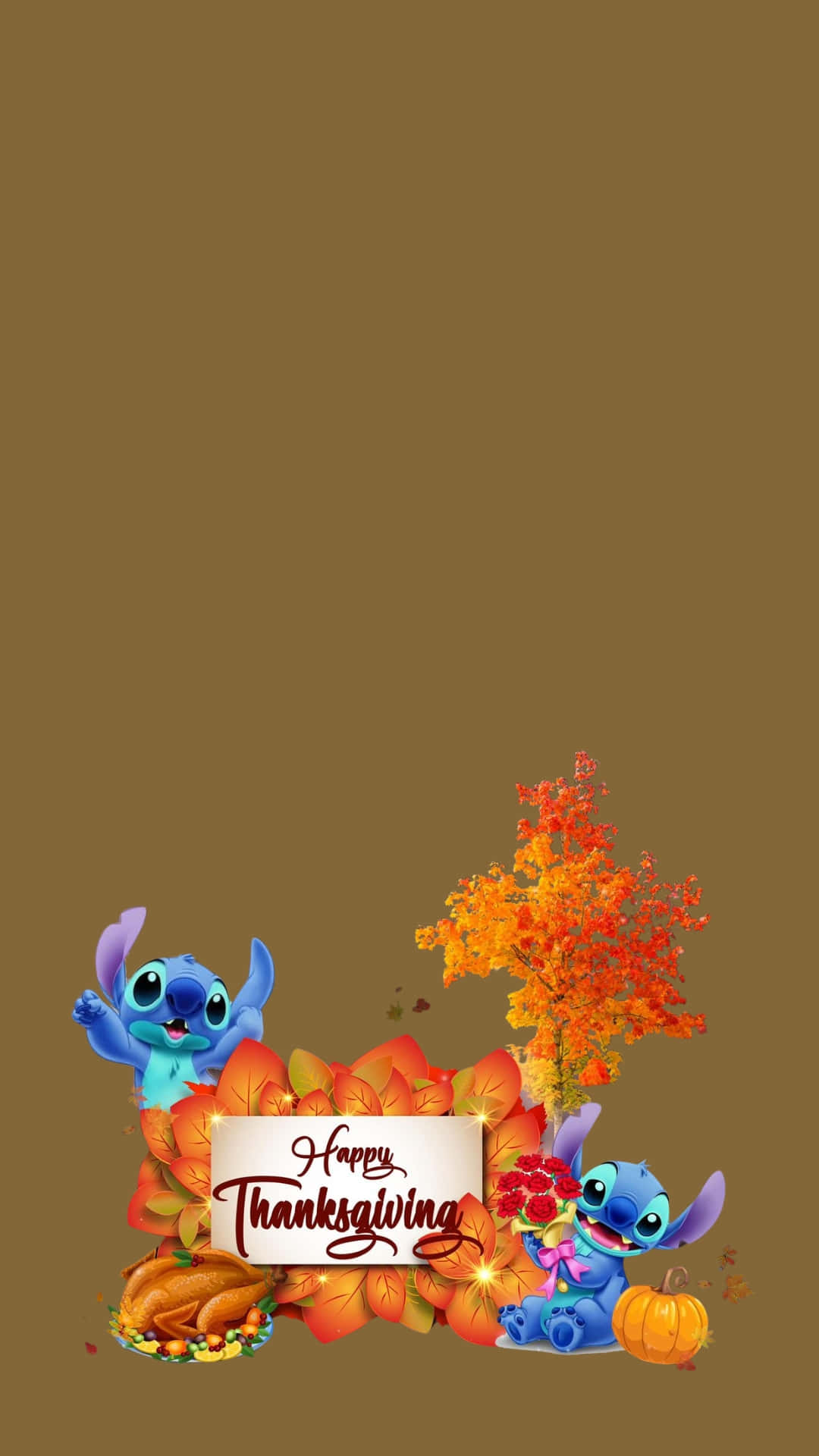 Thanksgiving Stitch Celebration Wallpaper