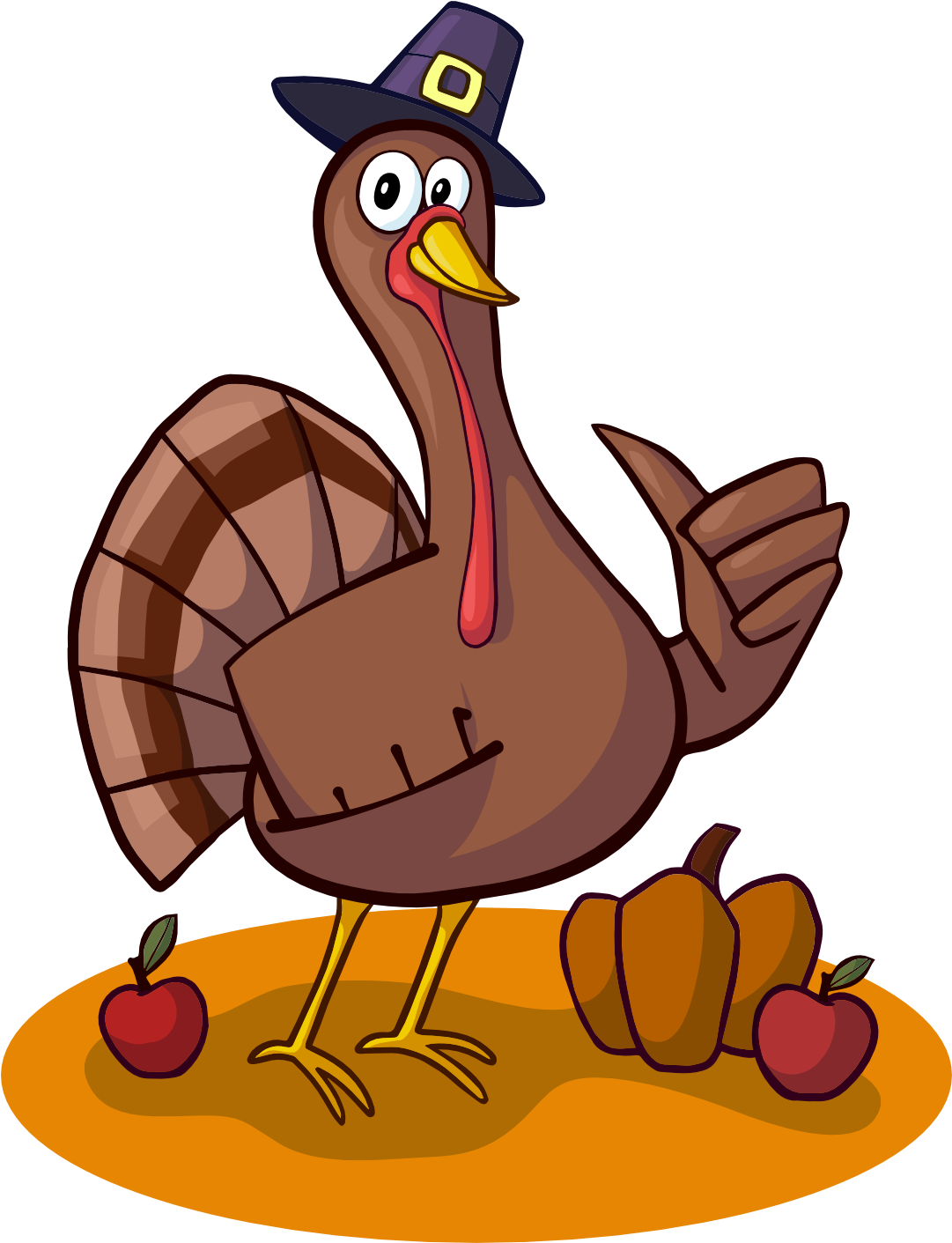 Thanksgiving Turkey Cartoon Emoji PNG