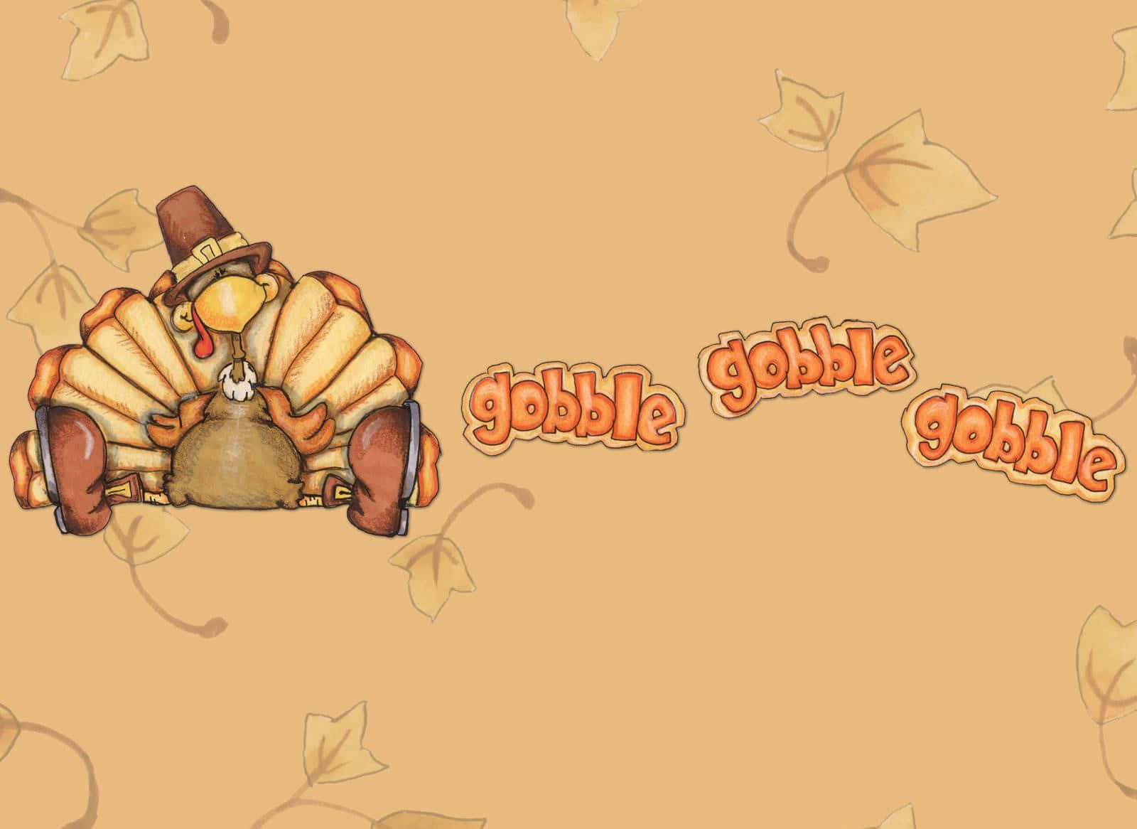 Thanksgiving Turkey Cartoon Gobble Wallpaper