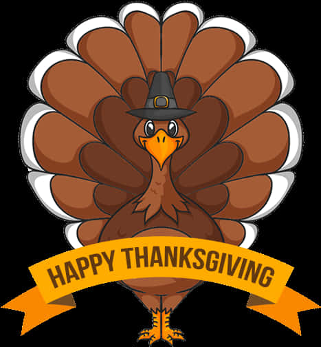 Thanksgiving Turkey Cartoon Illustration PNG