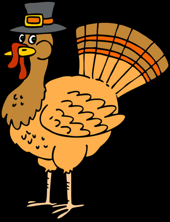 Thanksgiving Turkey Cartoon Illustration PNG