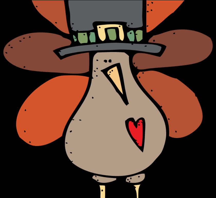 Thanksgiving Turkey Cartoon Illustration PNG