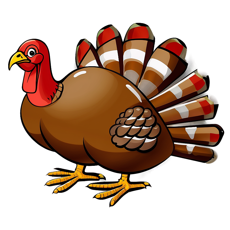 Download Thanksgiving Turkey Cartoon Png Kgu61 | Wallpapers.com