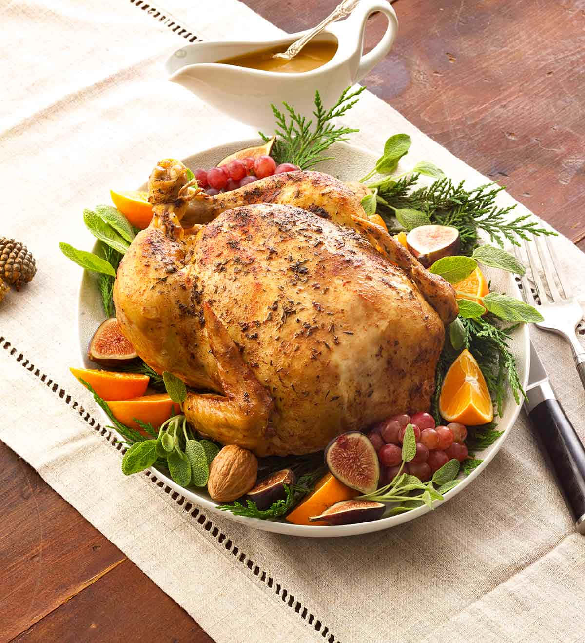 Thanksgiving Turkey With Mixed Fresh Herbs Picture