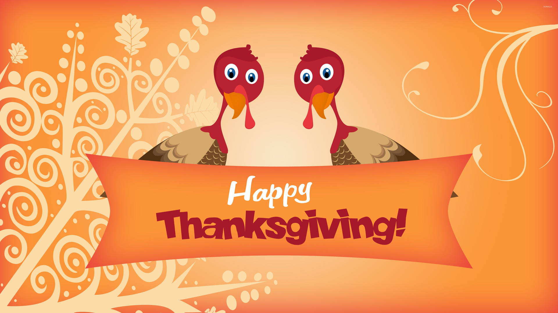 Get Ready for Thanksgiving Dinner with these Two Tasty Turkeys! Wallpaper