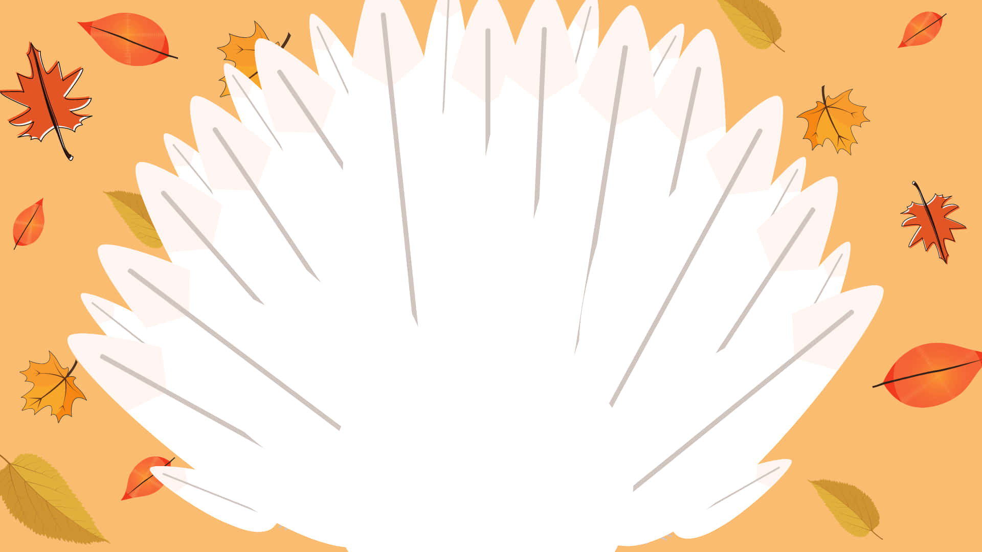 Thanksgiving Zoom Background Cartoon Turkey Feathers