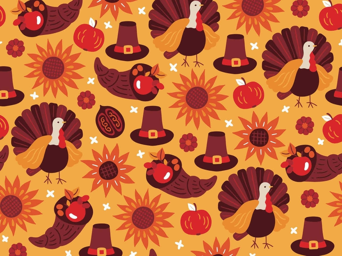 Thanksgiving Zoom Background Thanksgiving Hats, Turkey Pattern