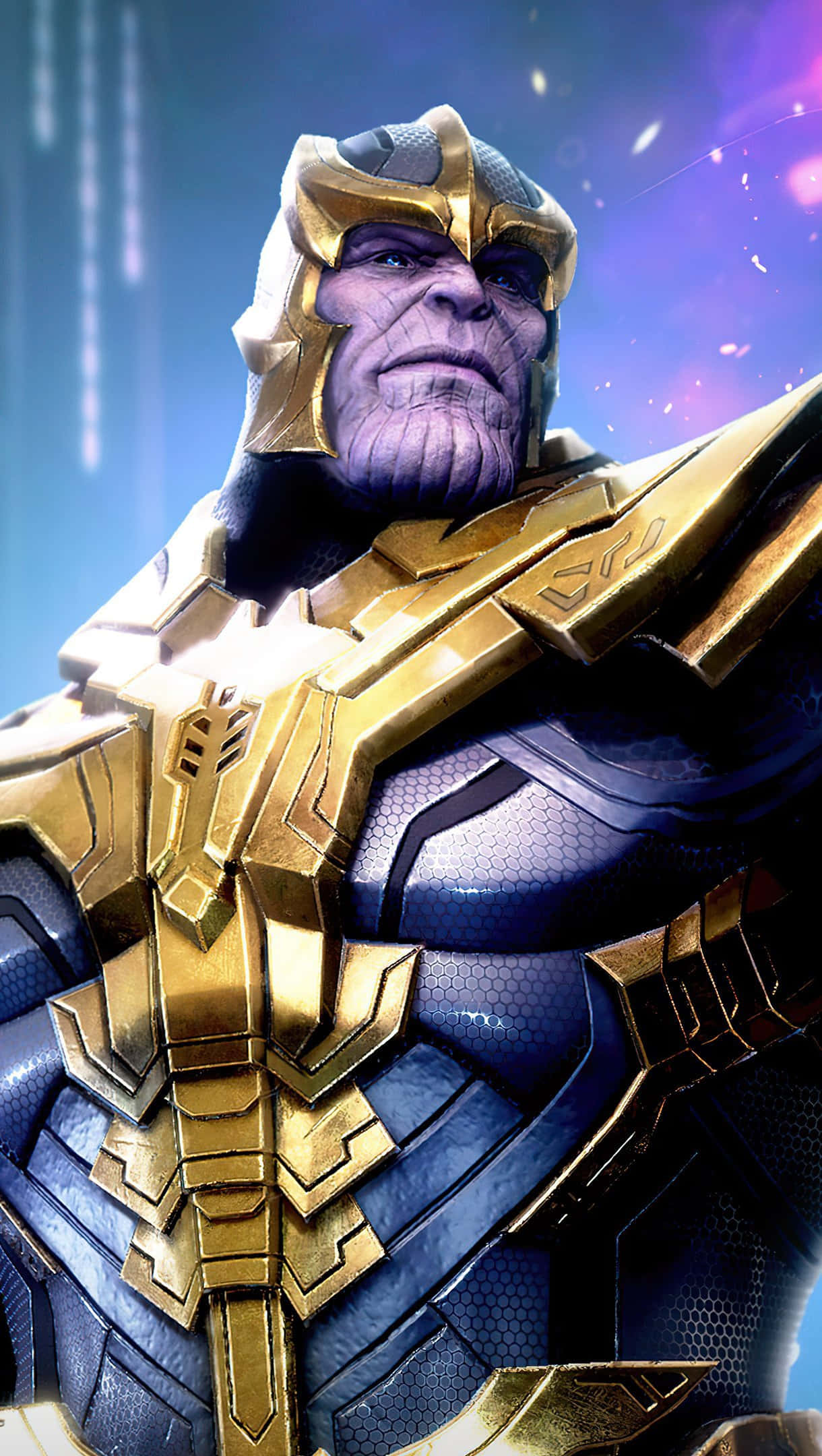 Marvel's Thanos looming in front of a starry sky