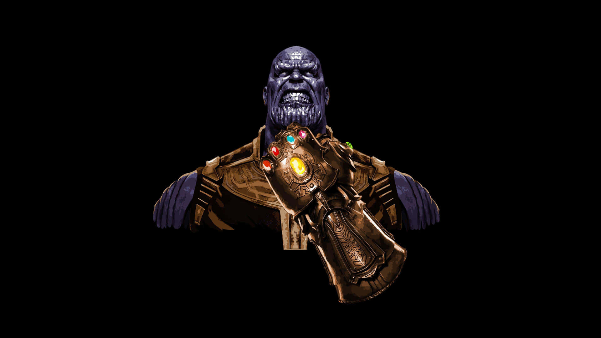 Siktaefter Balans Med Thanos 4k Digital Bakgrundsbild. Wallpaper