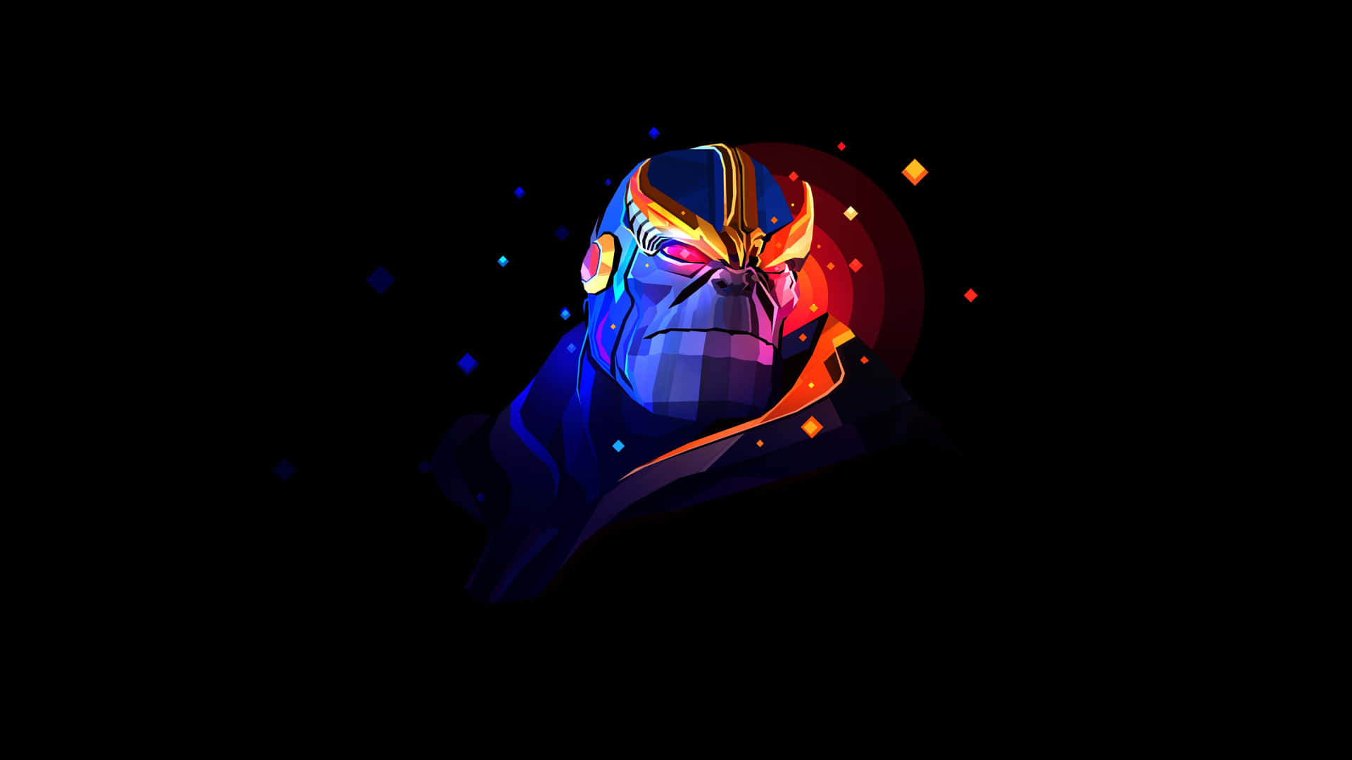 Thanos 4k Digital Geometric Art Wallpaper
