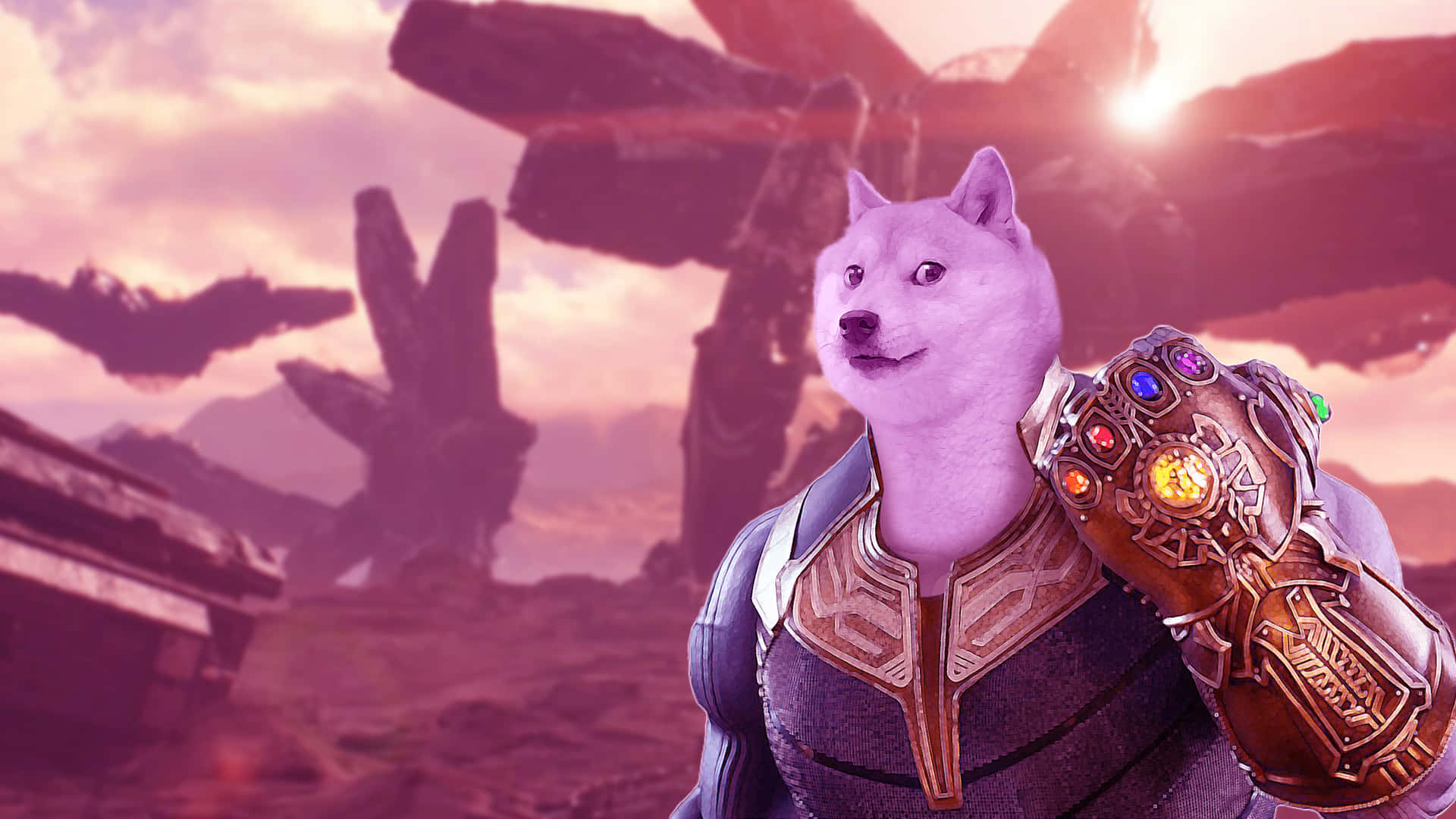 Thanos Doge Wallpaper