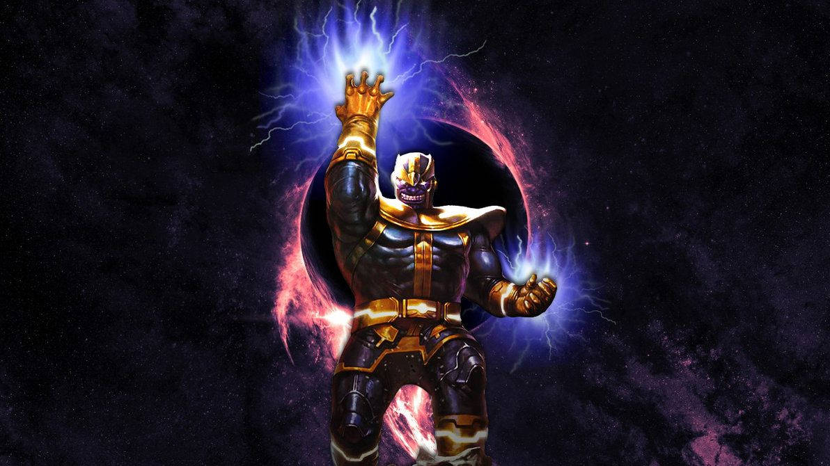 Thanos Unleashing His Power Wallpaper