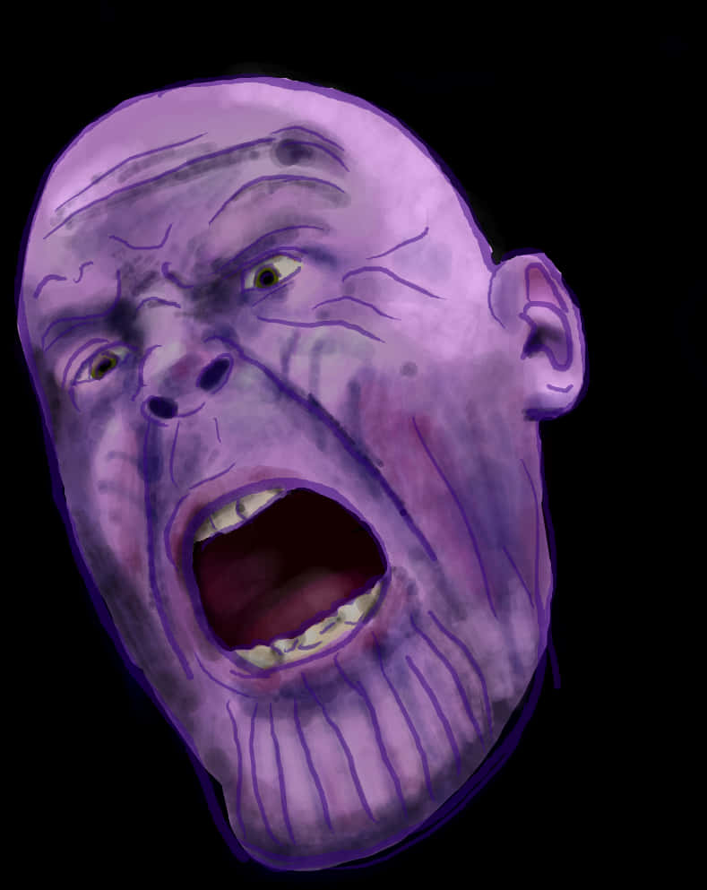 Thanos_ Caricature_ Artwork PNG