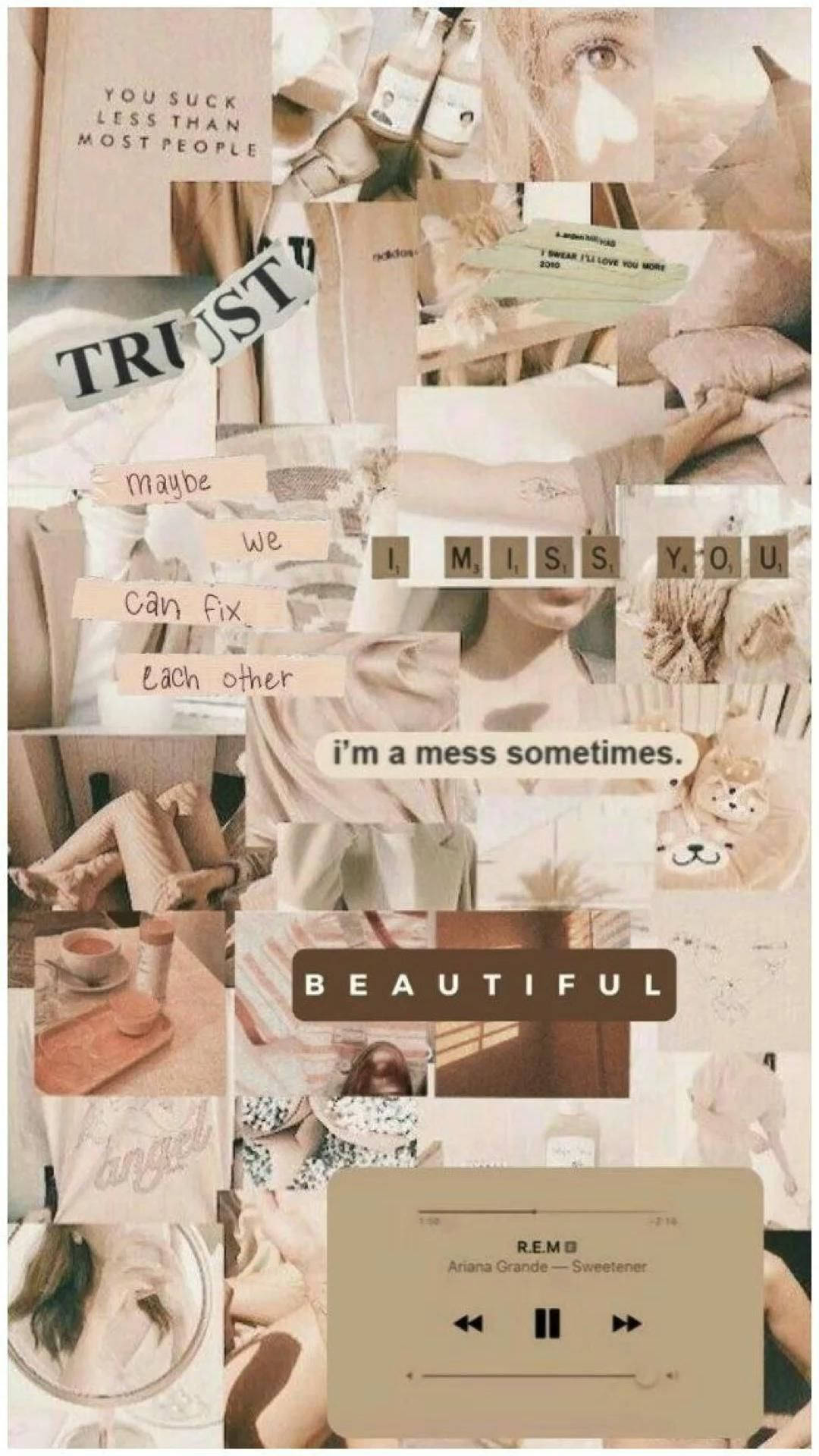 Schönedinge, Mädchen-ästhetische Collage Wallpaper