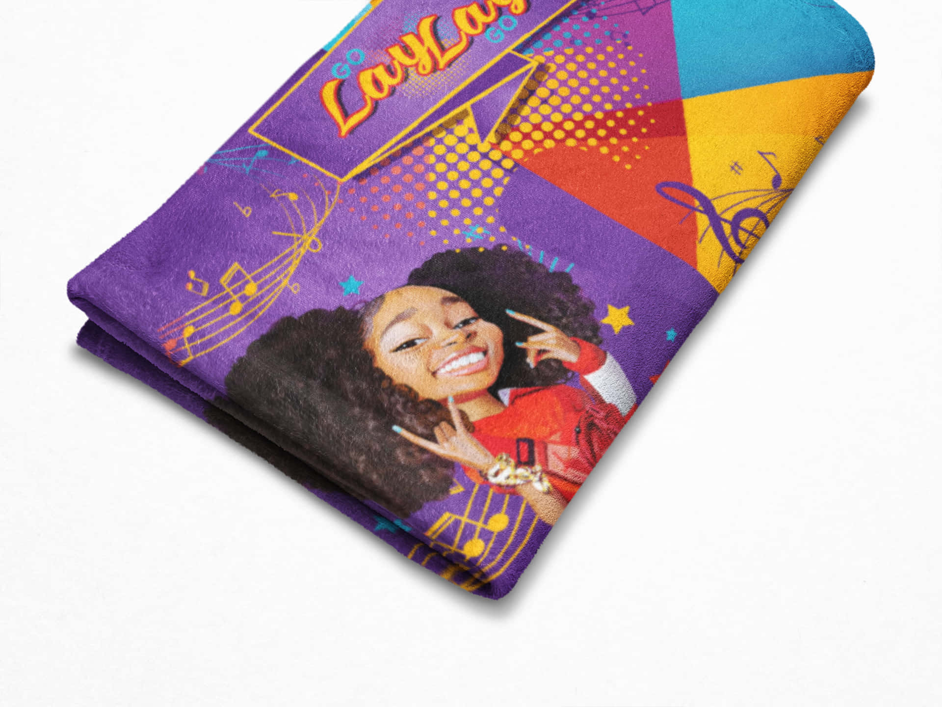 En lilla håndklæde med en pige med afro-hår Wallpaper