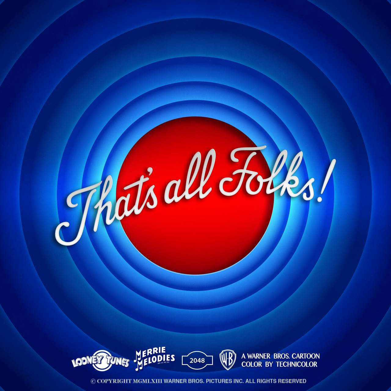 That's All Folks In Blue Wallpaper
