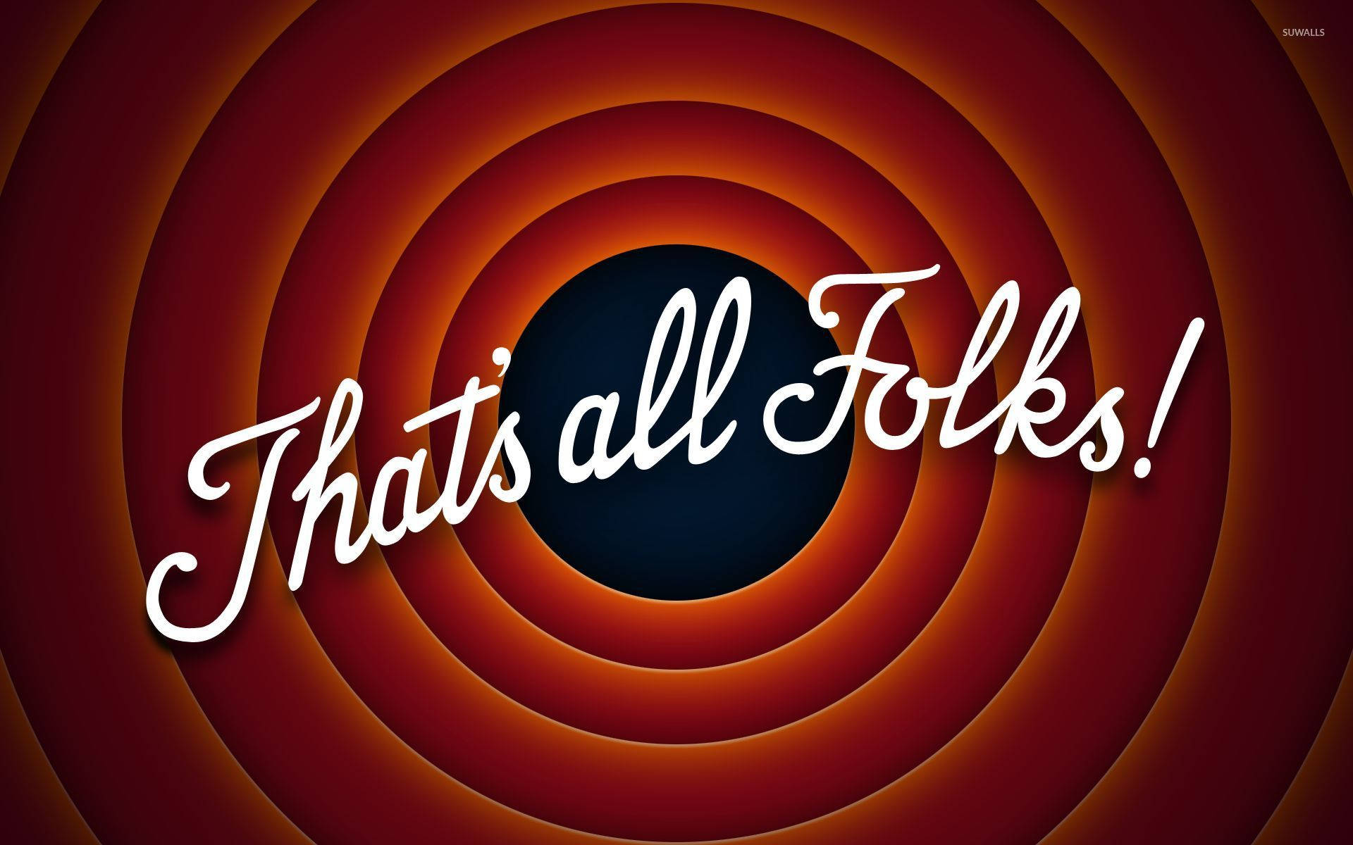 That's All Folks Optical Illusion Wallpaper