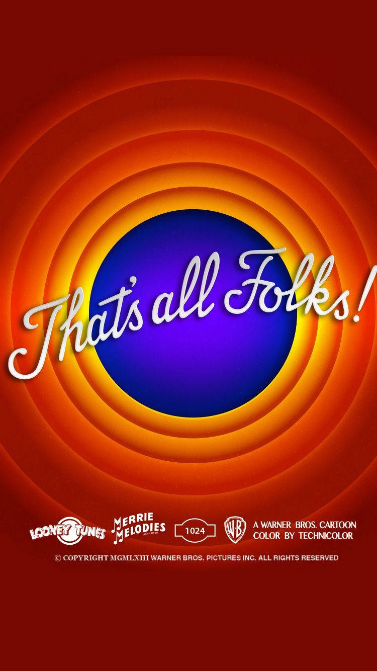 Colorful Tribute to "That's All Folks!" Wallpaper