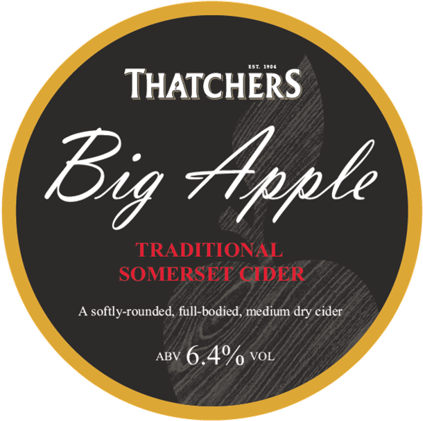 Thatchers Big Apple Somerset Cider Label PNG