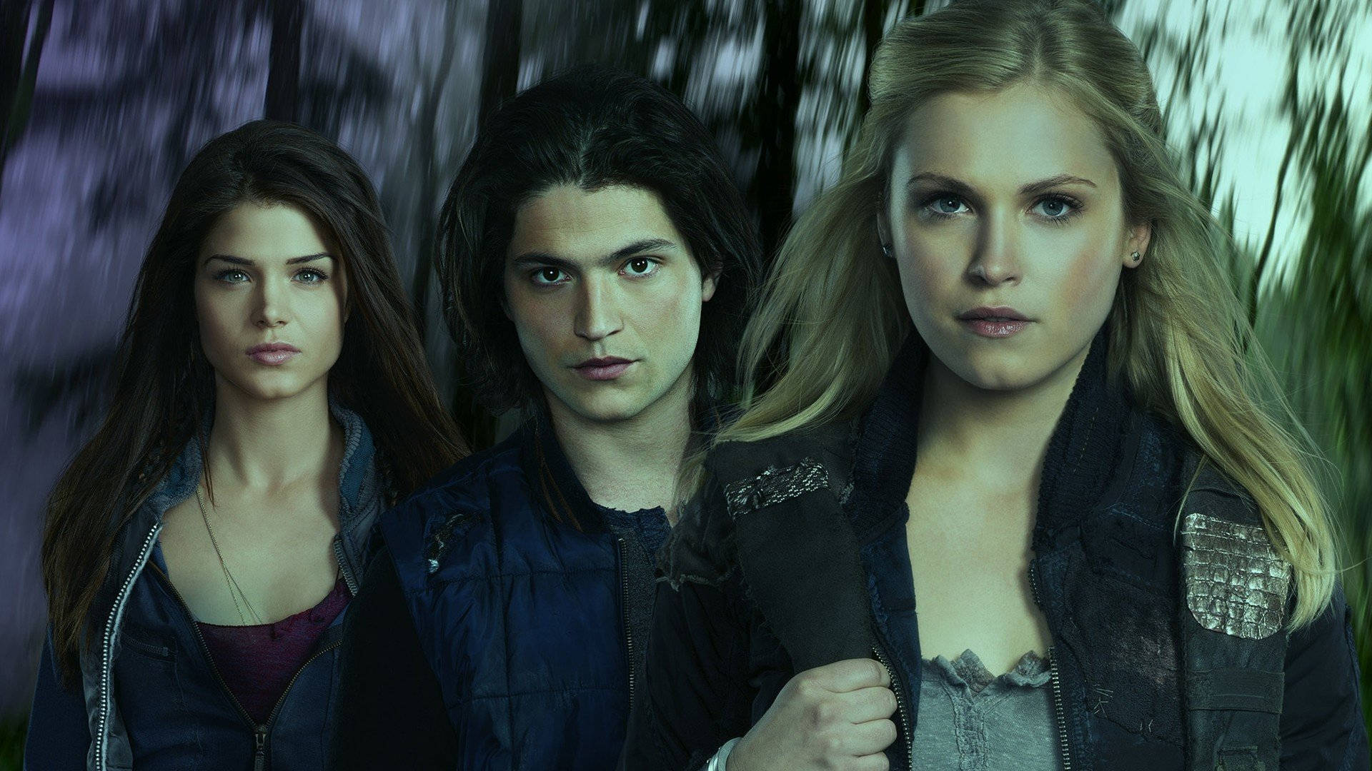 Finn Collins, Octavia, and Clarke from The 100 Series Wallpaper