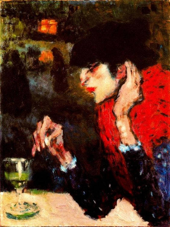 The Absinthe Drinker Famous Painting Wallpaper