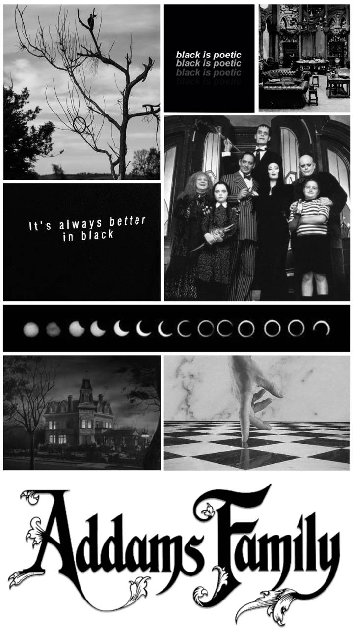 The Addams Family Aesthetic Poster Background