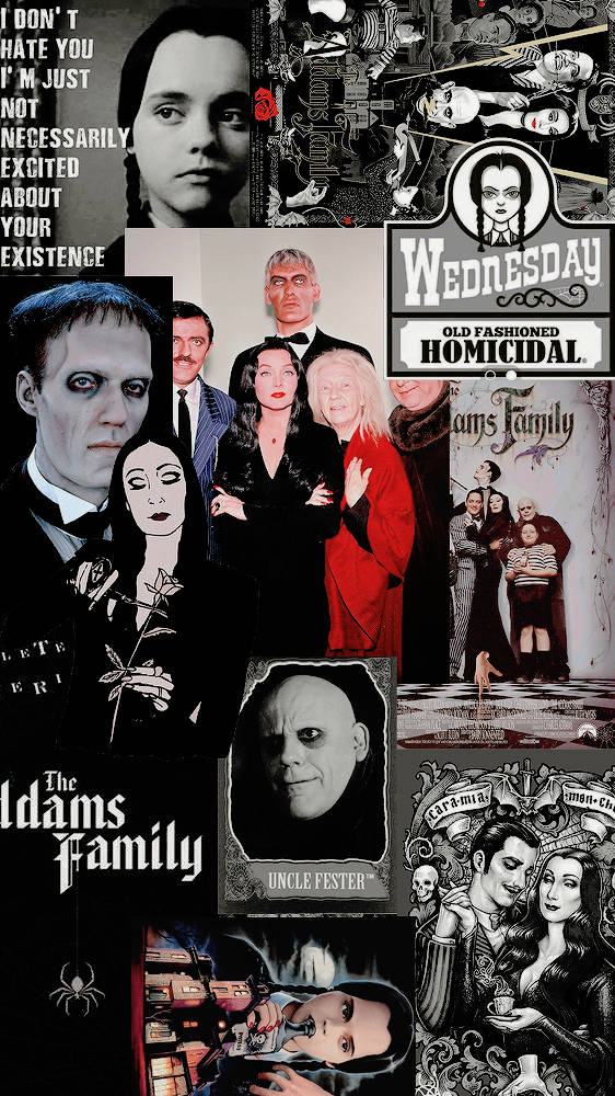 The Addams Family Collage Background