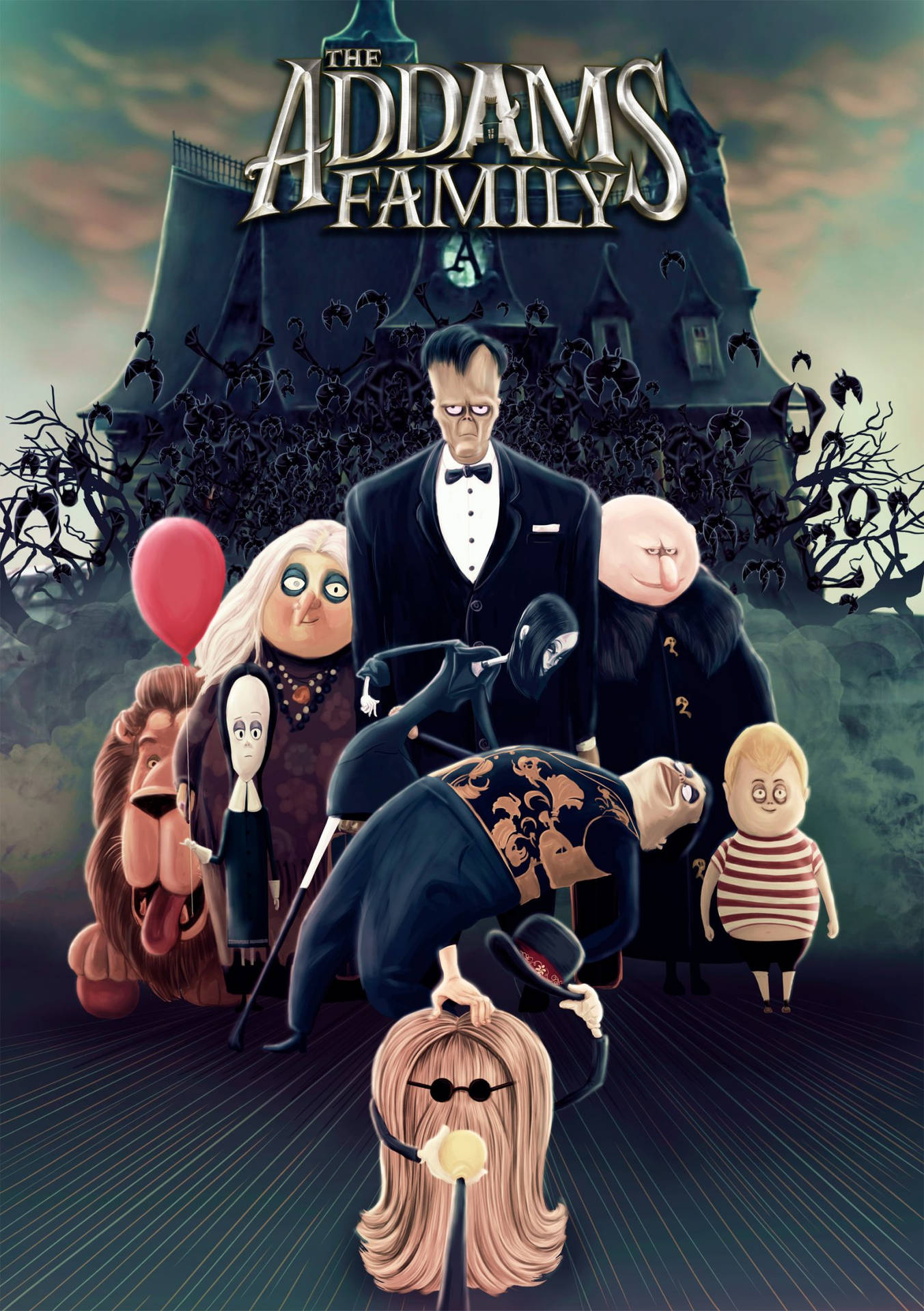 The Addams Family Creepy Poster Background