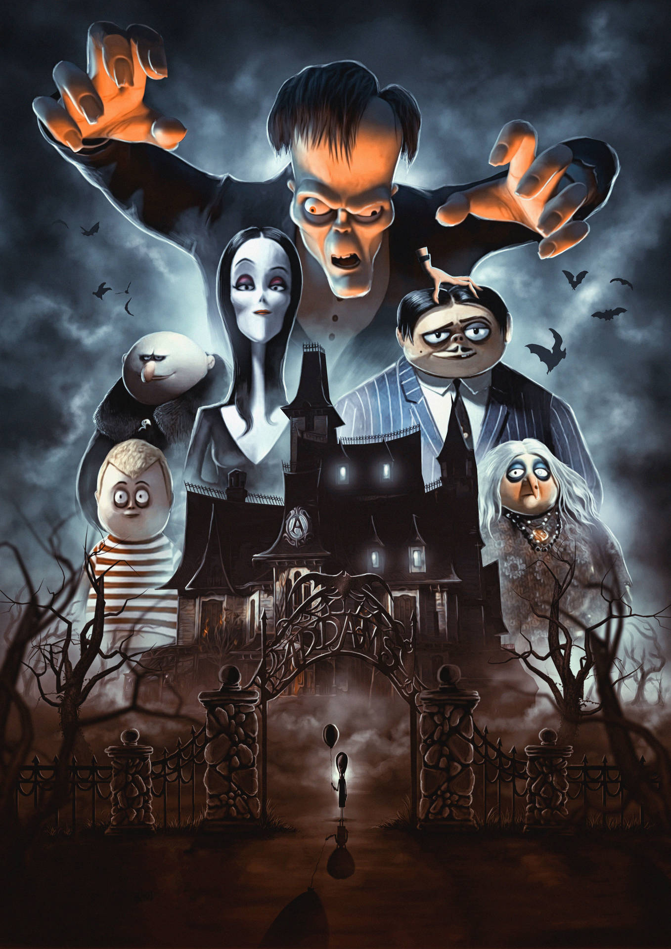 The Addams Family Haunted Mansion Background