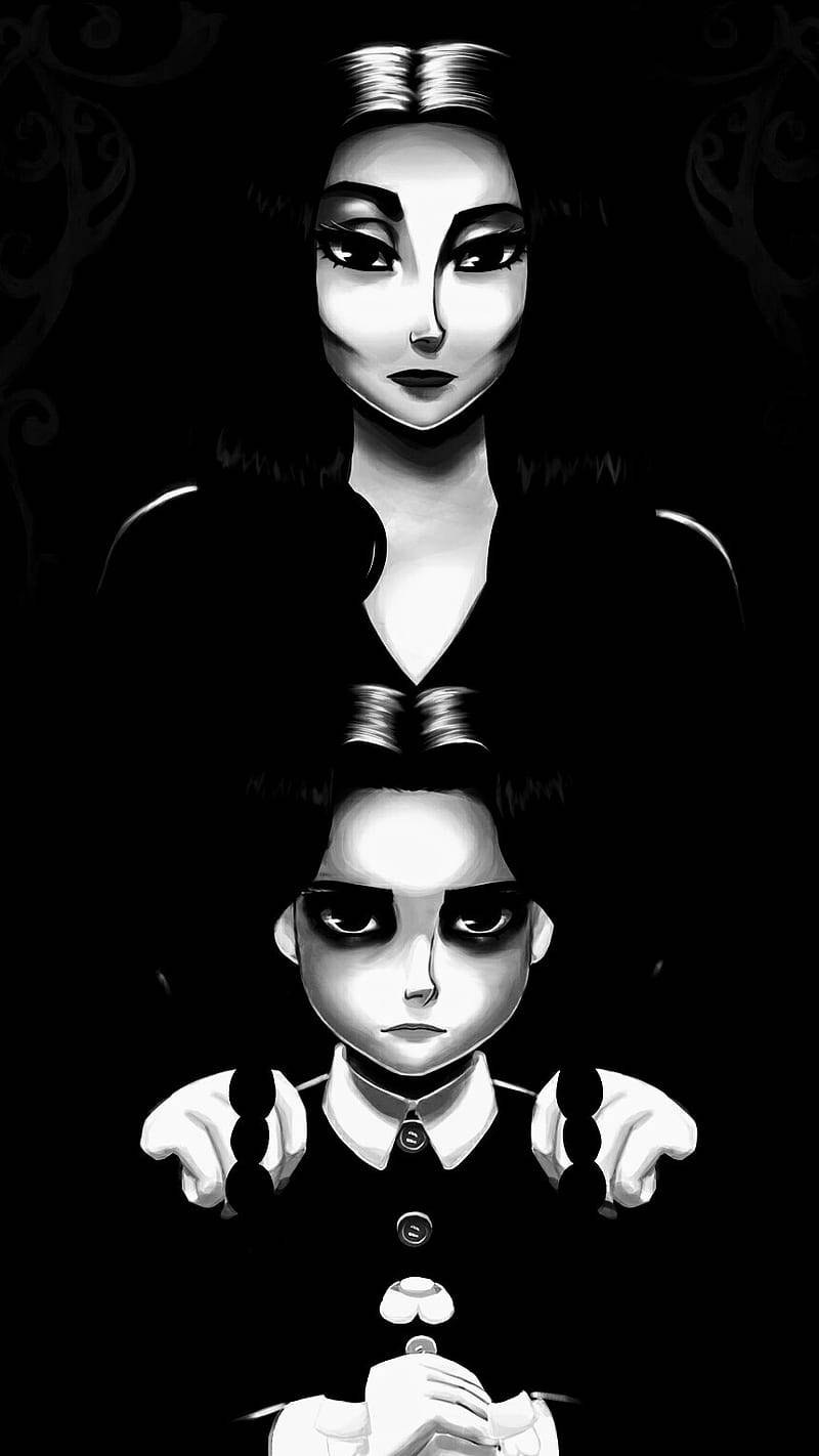 The Addams Family Horror Phone Wallpaper
