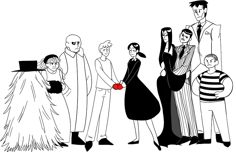 The Addams Family Illustration PNG