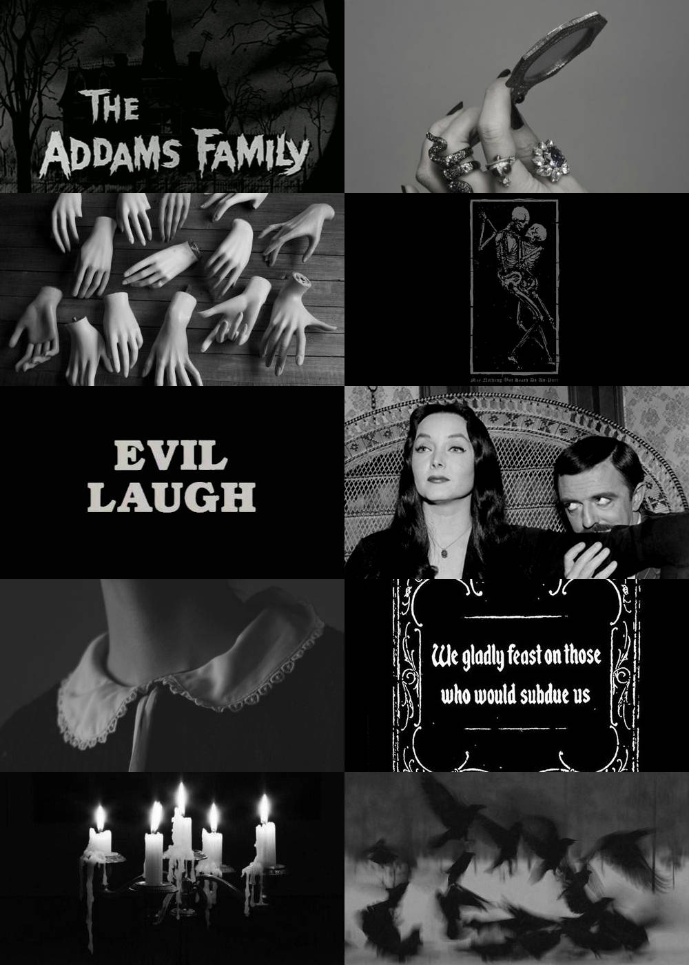 The Addams Family Mood Board Wallpaper