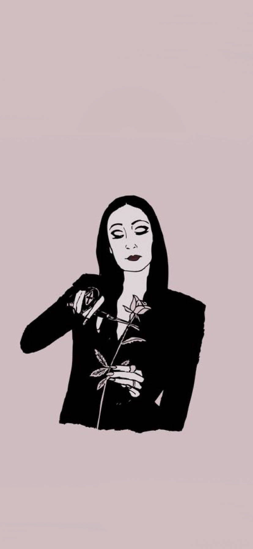 The Addams Family Morticia Rose Background