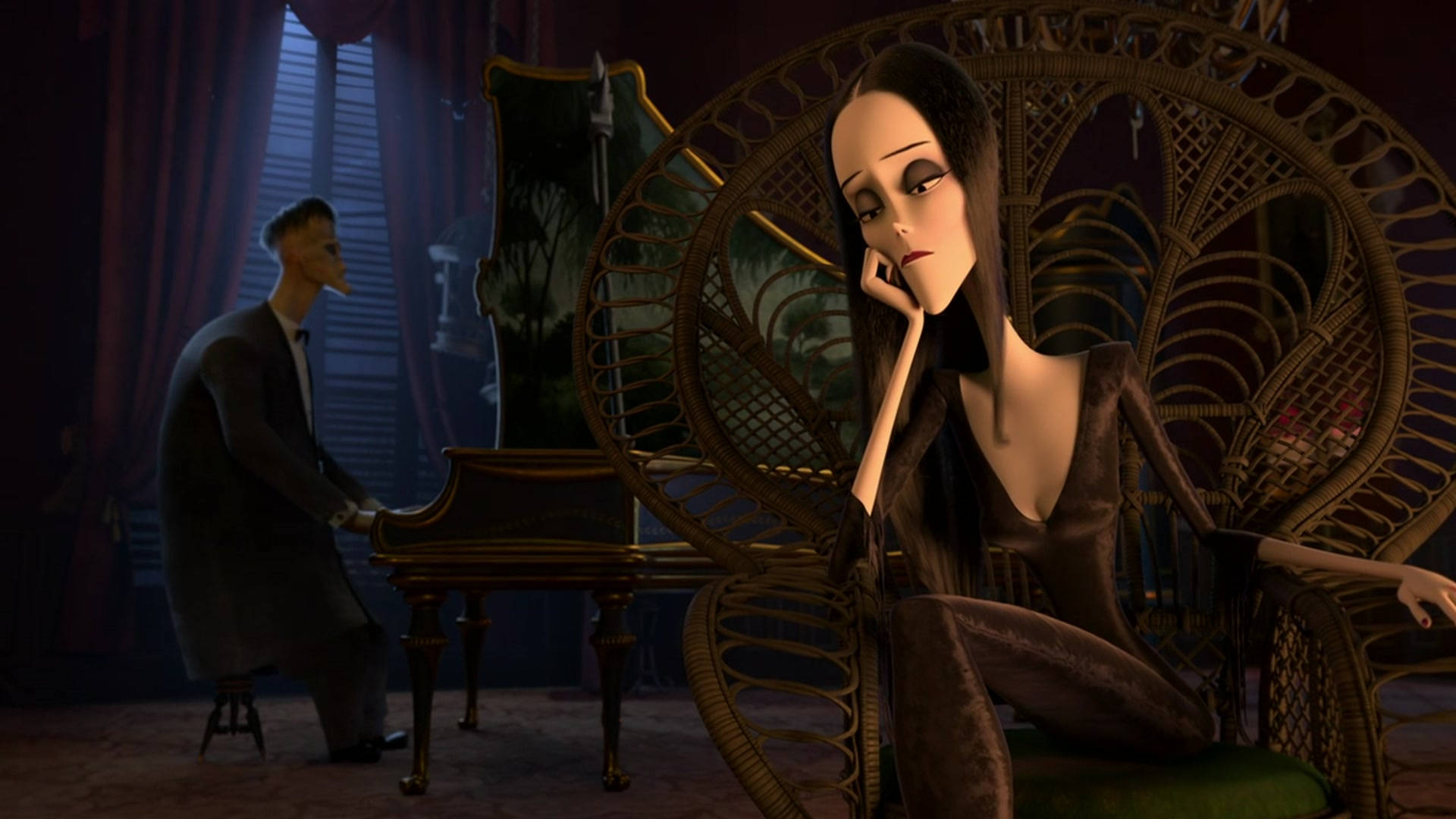 The Addams Family Piano Scene Background