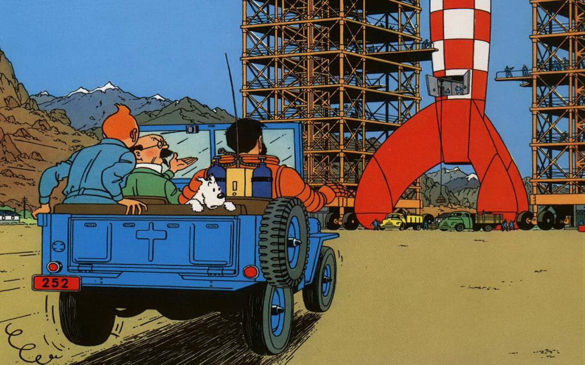 1. Eventyret om Tintin Destination Måne Wallpaper