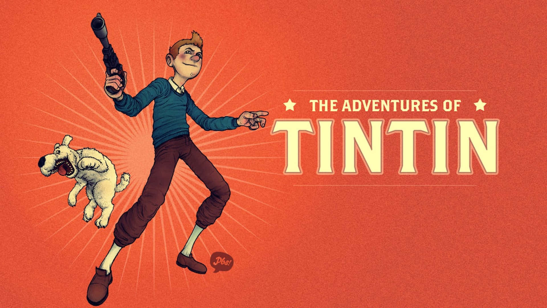 Äventyrenmed Tintin Fan-gjorda Konstverk. Wallpaper