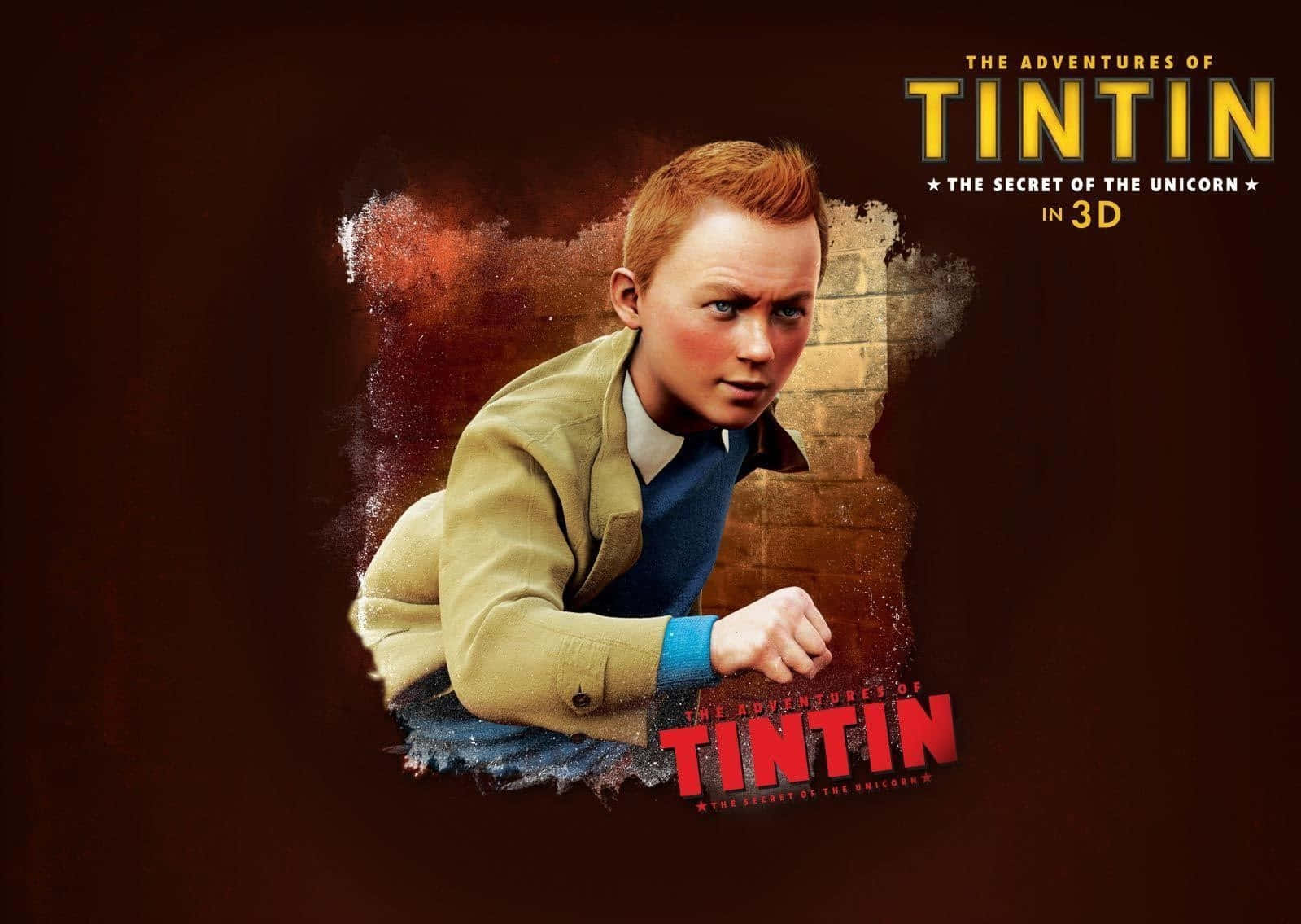Ilcoraggioso Reporter Tintin Di Profilo Sfondo
