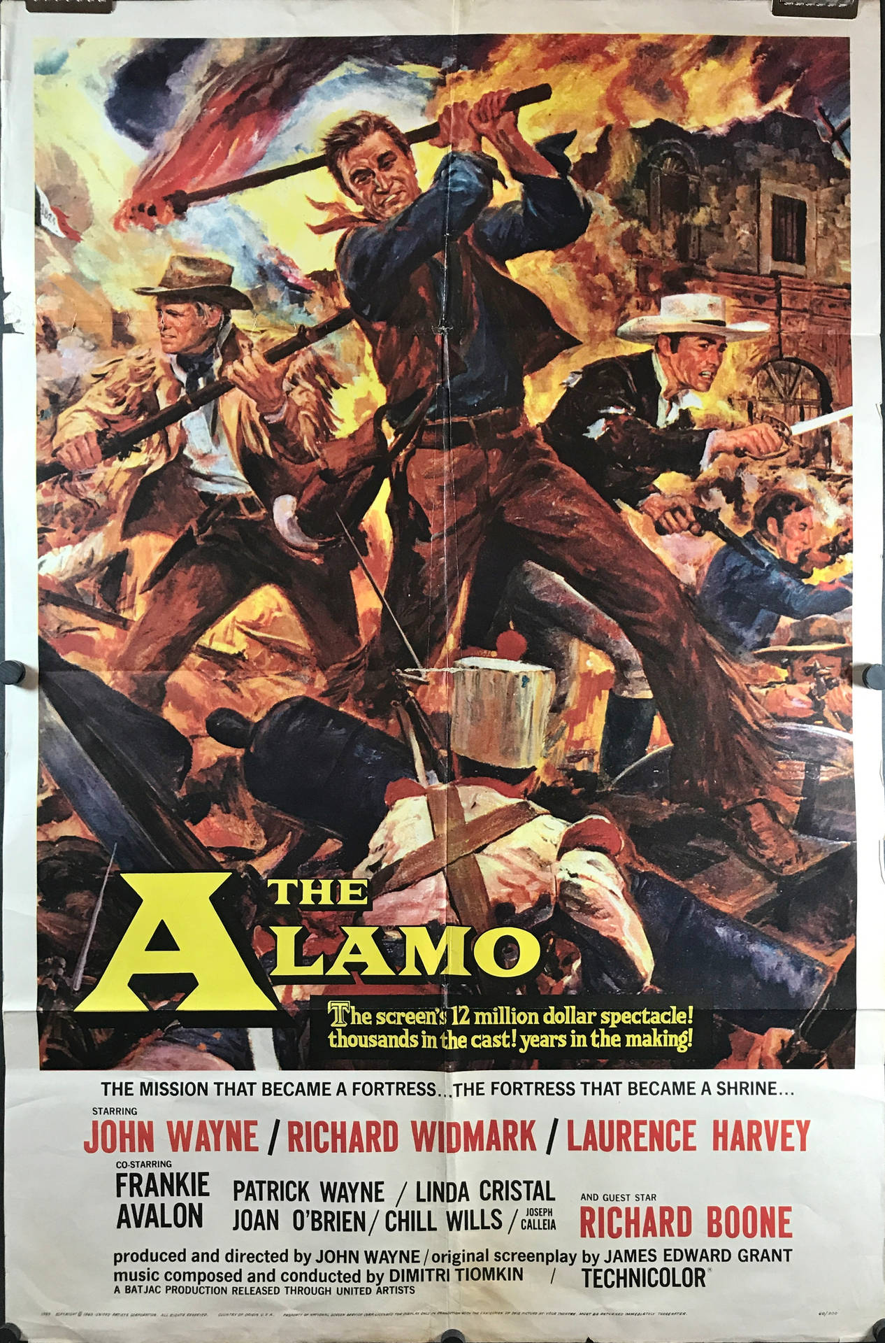 The Alamo 1960 Exhibition Movie Poster Wallpaper