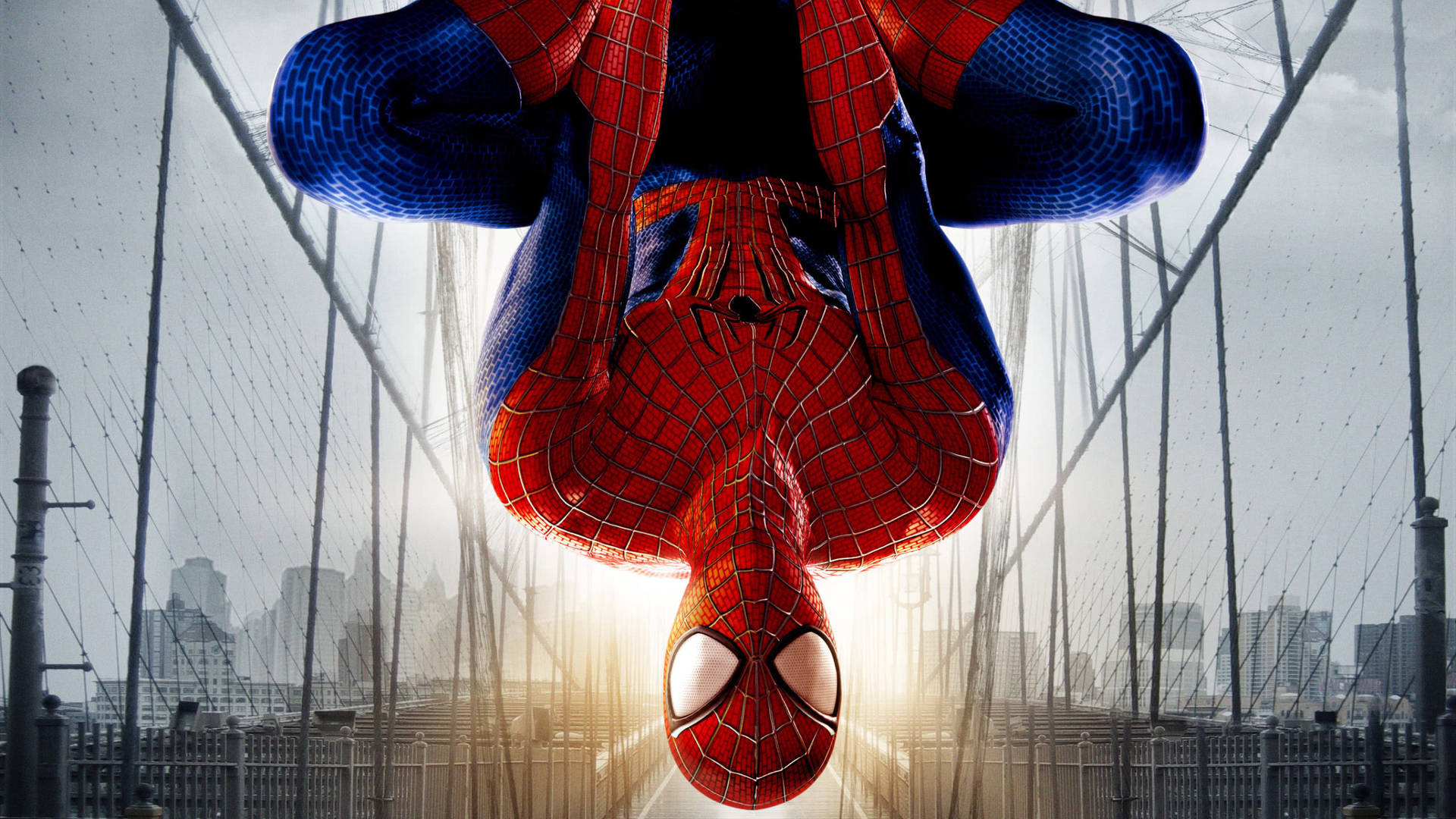 Peterparker, También Conocido Como Spider-man, El Asombroso, Se Desplaza A Toda Velocidad Por La Ciudad. Fondo de pantalla
