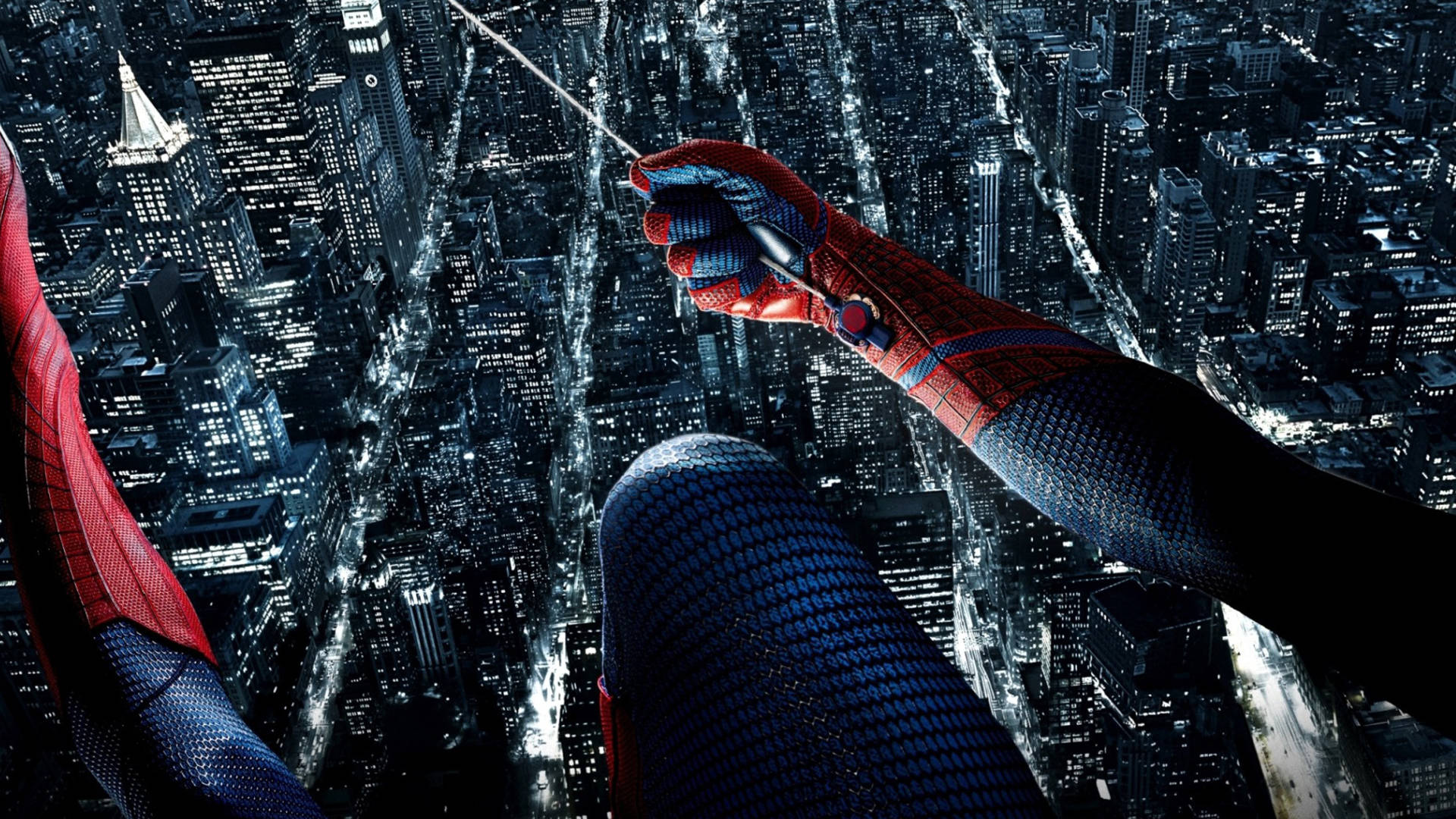 The Amazing Spider-Man swinging through his home town of New York City" Wallpaper