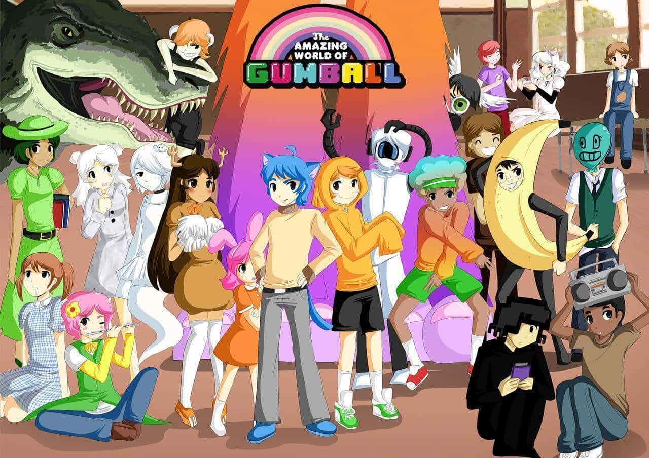 The colorful and energetic cast of The Amazing World of Gumball Wallpaper