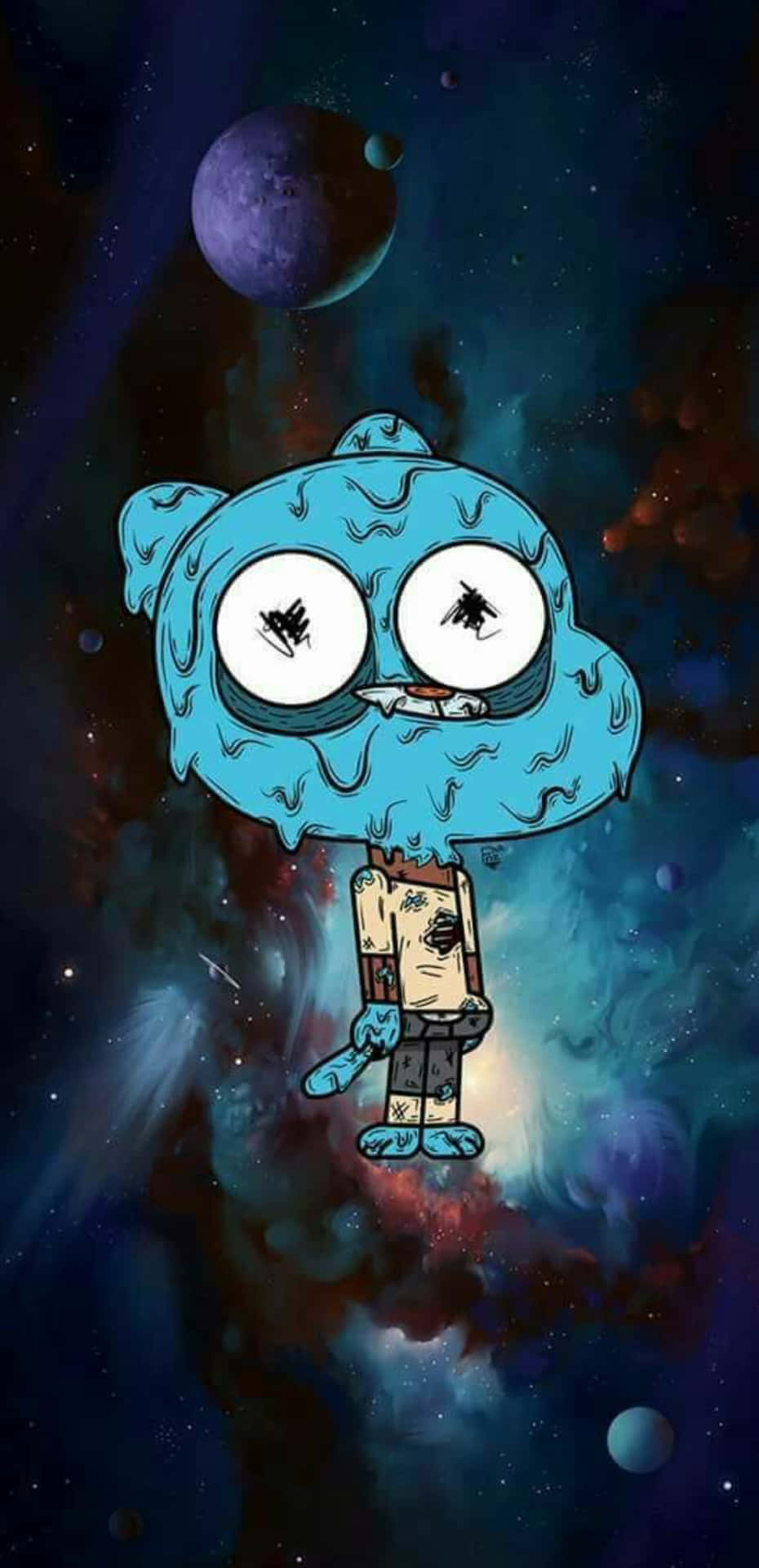 Gumball Watterson and Darwin in a Super Adventure Wallpaper