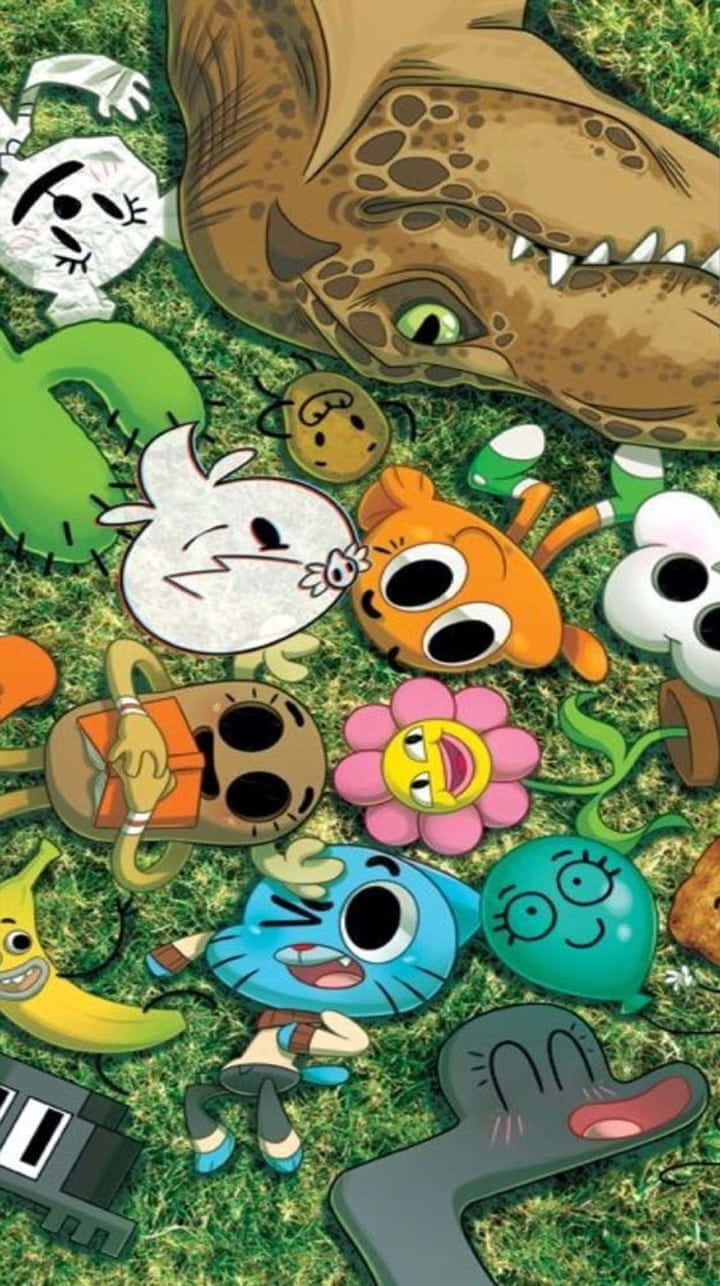 The Amazing World of Gumball friends having fun together in Elmore. Wallpaper