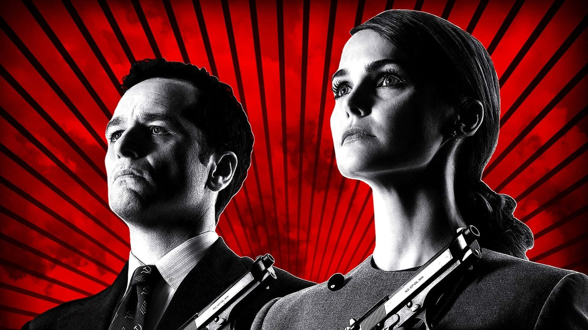 The Americans T V Show Promo Kunst Achtergrond