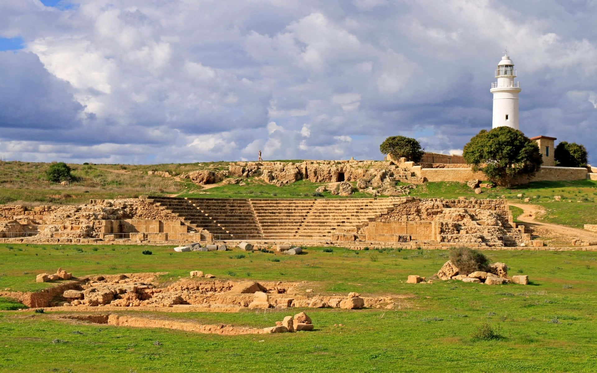 The Ancient Roman Odeon In Paphos Wallpaper