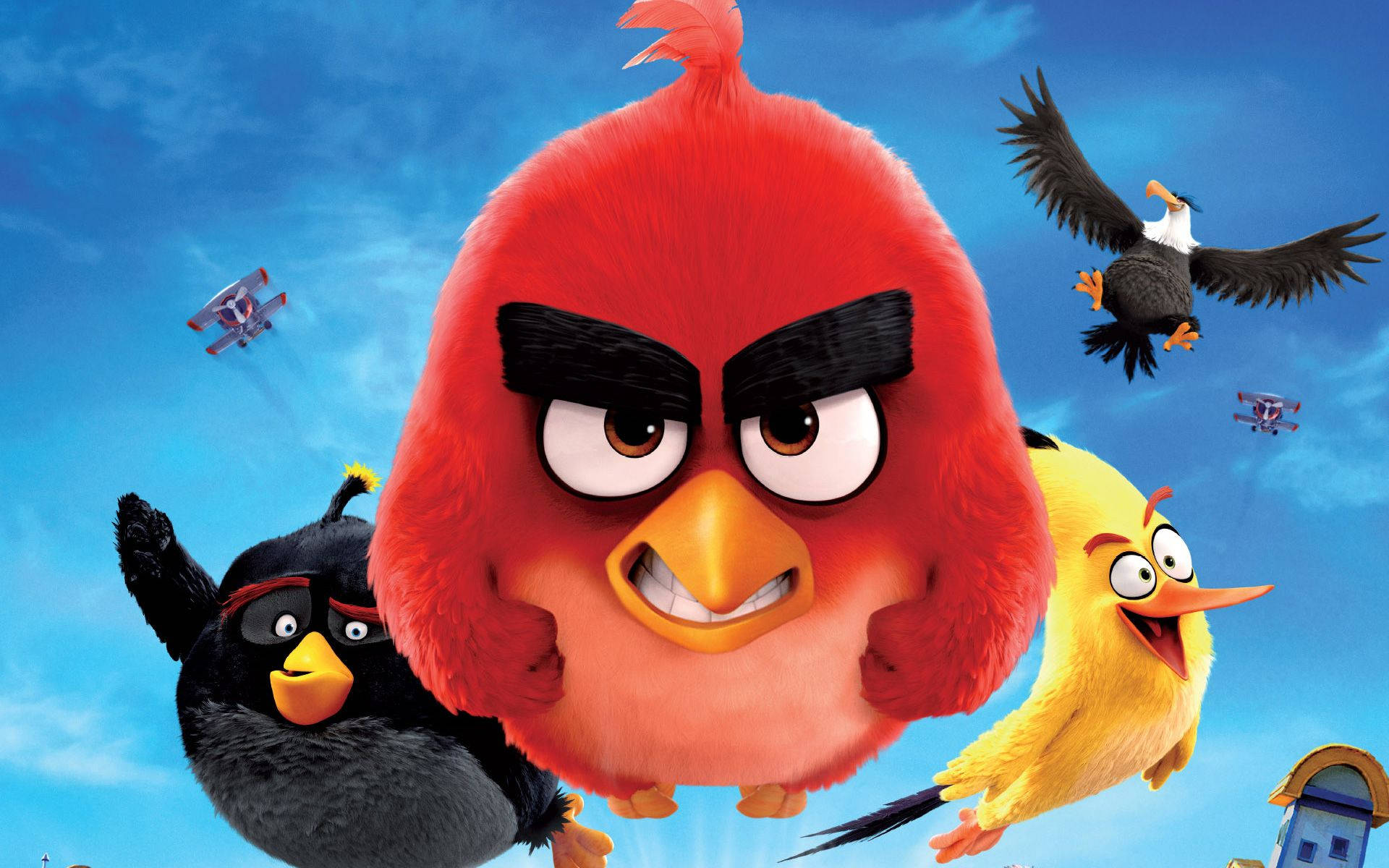 Eljuego De Angry Birds 2 Pájaros Voladores Fondo de pantalla