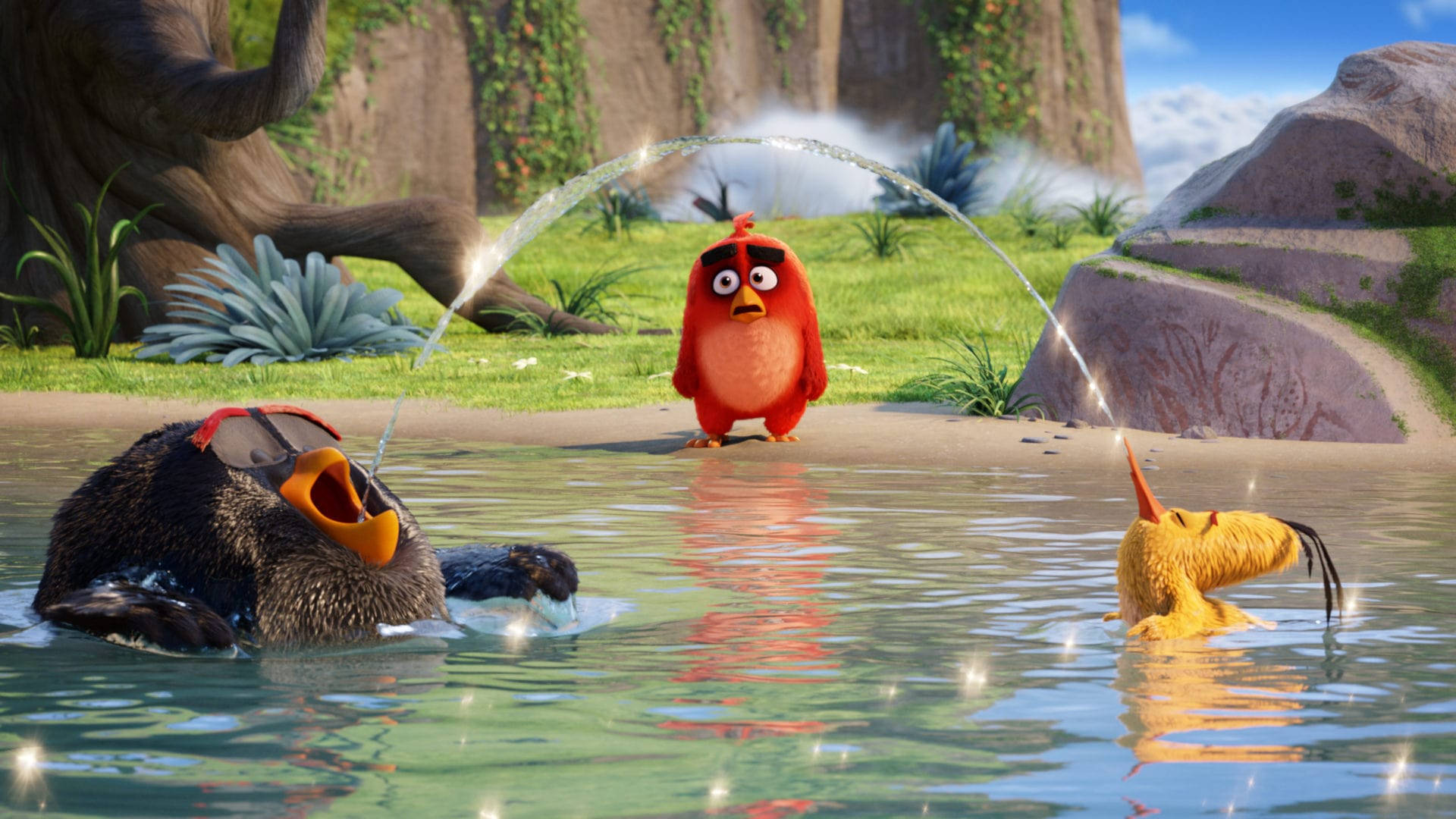 The Angry Birds Movie 2 Fountain Wallpaper