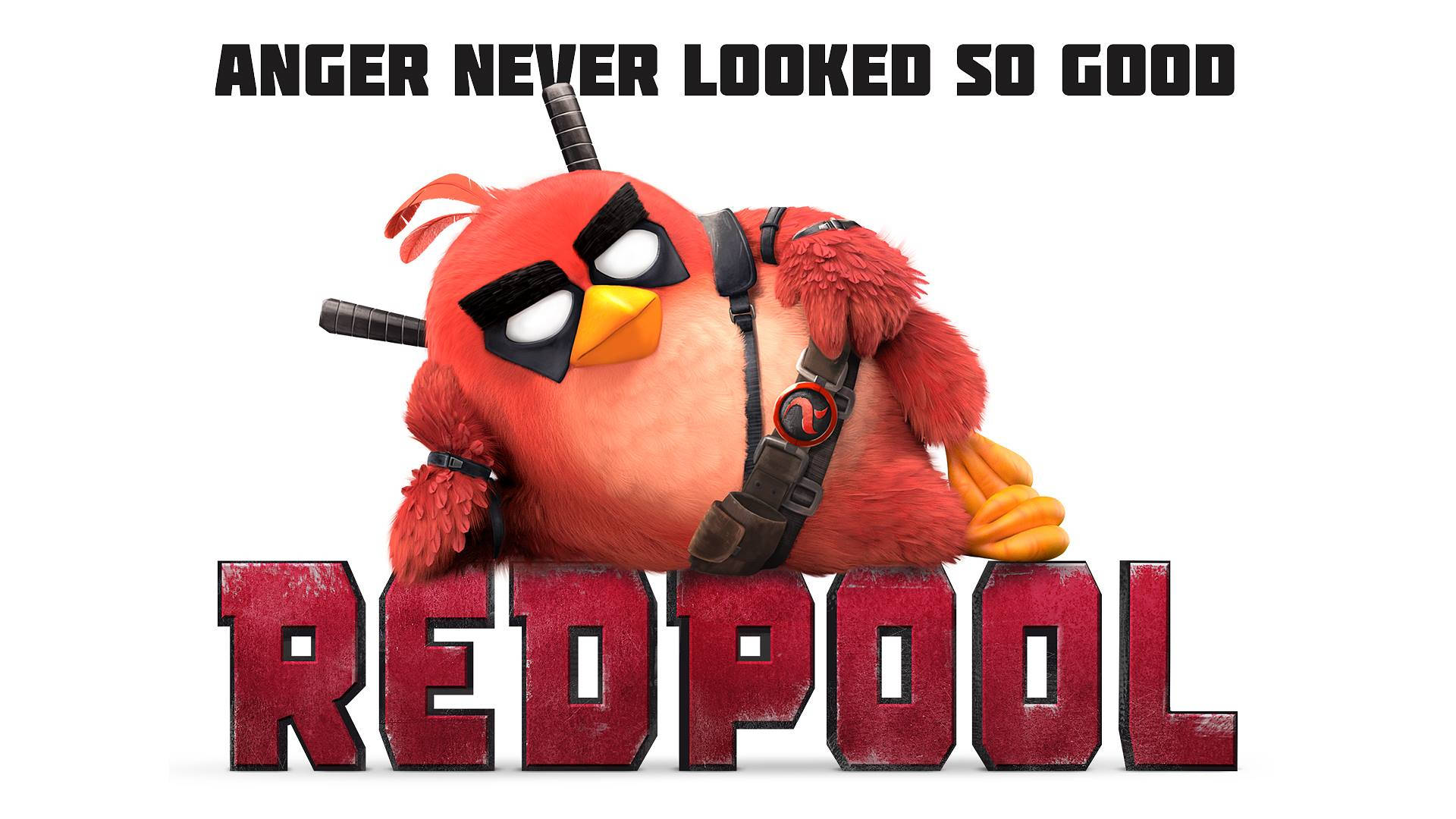 The Angry Birds Movie Featuring Red As Redpool Wallpaper
