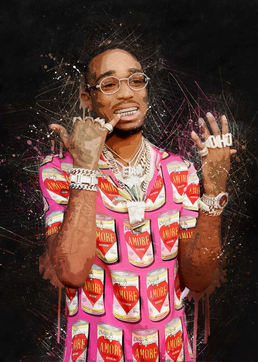 The Artistry Of Quavo - Wallpapers.com View Wallpaper